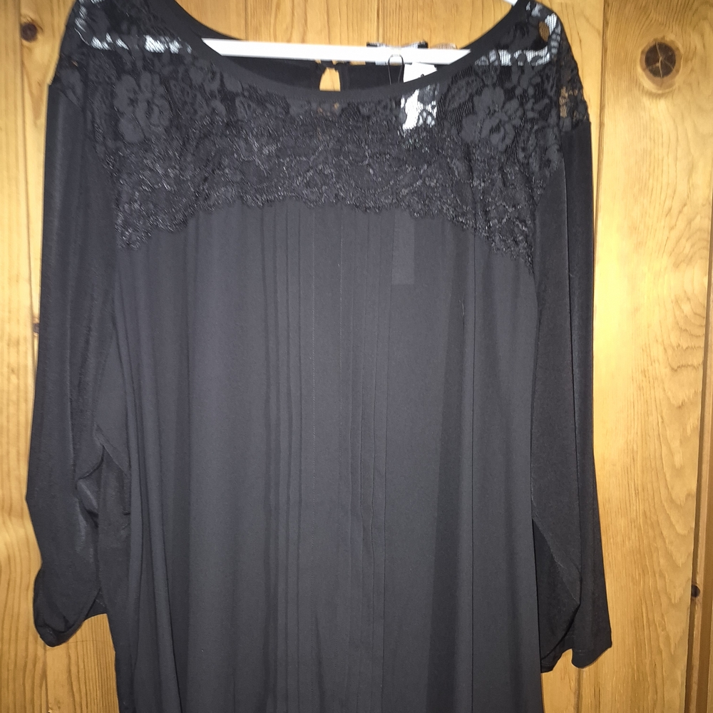 Karl Lagerfeld Black Lace Blouse